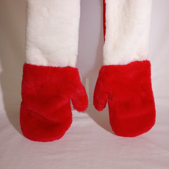 Santa Winter Hat with Attached Mittens - Picture 3 of 8